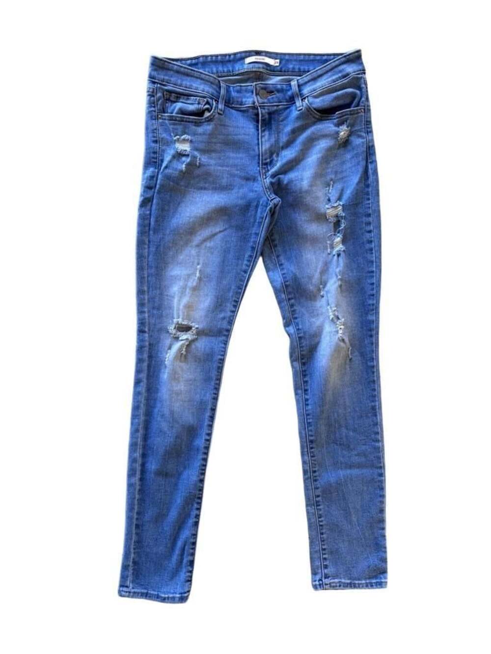 Levi's 711 Skinny Distressed Denim Jeans Women's Size 29x30